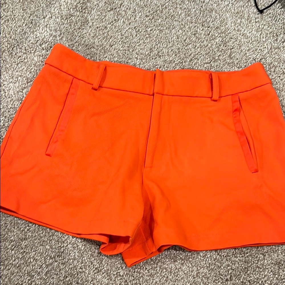 Sophie Rue High Waist Orange Tailored Shorts
